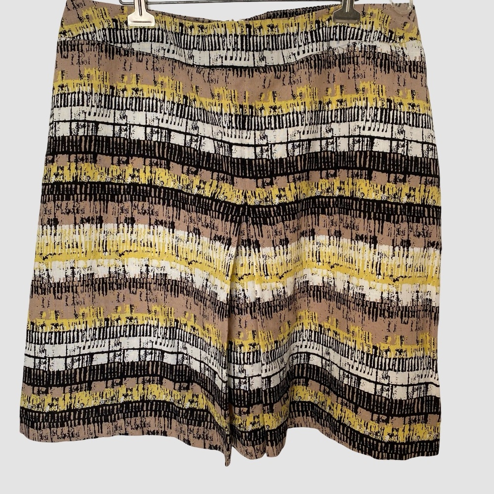 Studio Point Plus Colourful Linen Blend Mid Length Office Work  Skirt- Sz-18